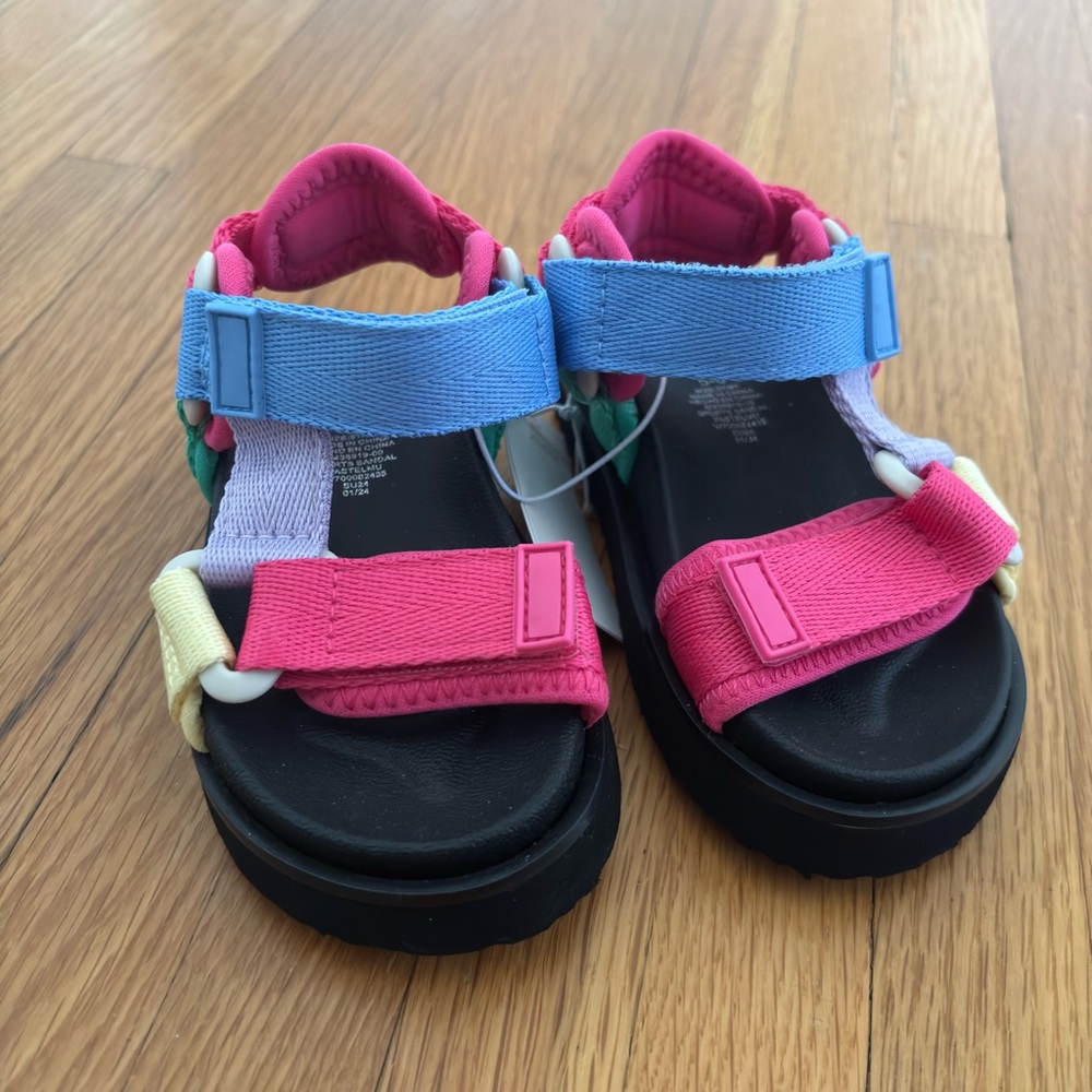 Baby Gap NWT Vibrant Multicolor Sandals with Adjustable Straps